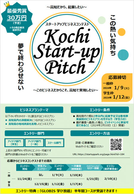 スタートアップビジネスコンテスト「Kochi Start-up Pitch」チラシ [1]